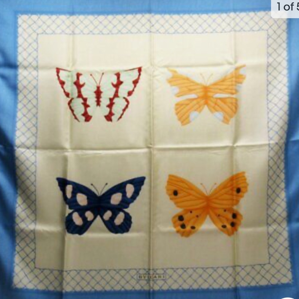 Bvlgari butterfly silk scarf great condition